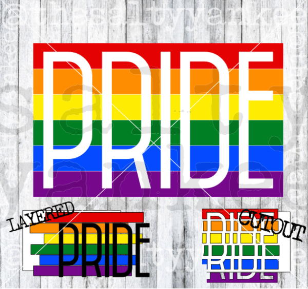 Pride Flag Layered And Cutout Svg Png File Download