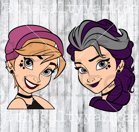 Princess Sisters Svg And Png File Download