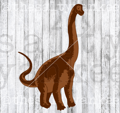 Realistic Dinosaur Brontosaurus Svg And Png File Download Downloads