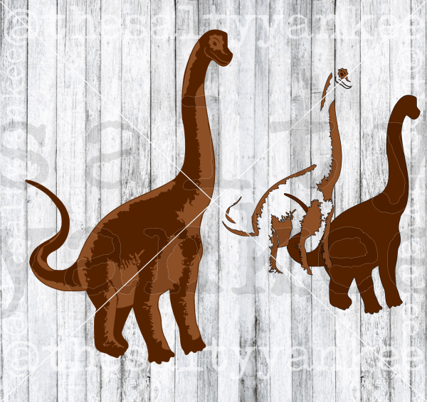 Realistic Dinosaur Brontosaurus Svg And Png File Download Downloads