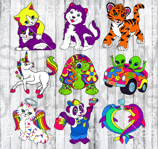 Retro Rainbow Bundle Svg And Png File Download Downloads