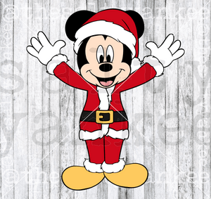 Santa Christmas Mouse Svg And Png File Download Downloads