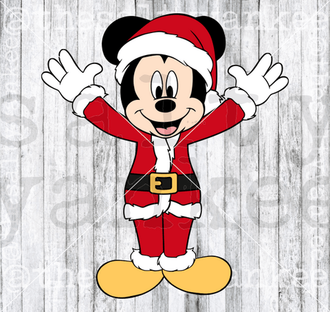 Santa Christmas Mouse Svg And Png File Download Downloads