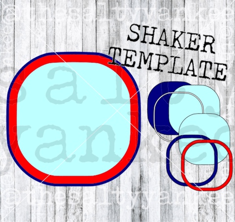 Shaker Template Rounded Corner Square Svg File Download