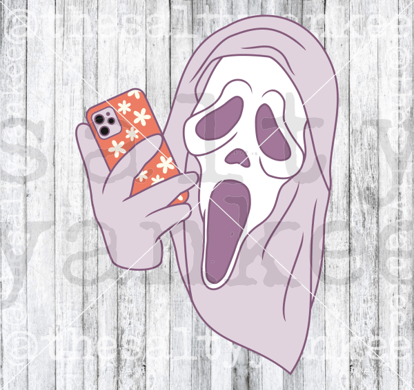 Smart Phone Horror Movie Ghost With Knife Svg And Png File Download Downloads