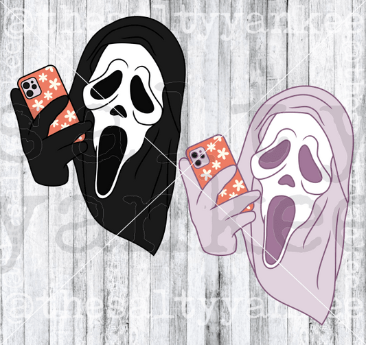Smart Phone Horror Movie Ghost With Knife Svg And Png File Download Downloads