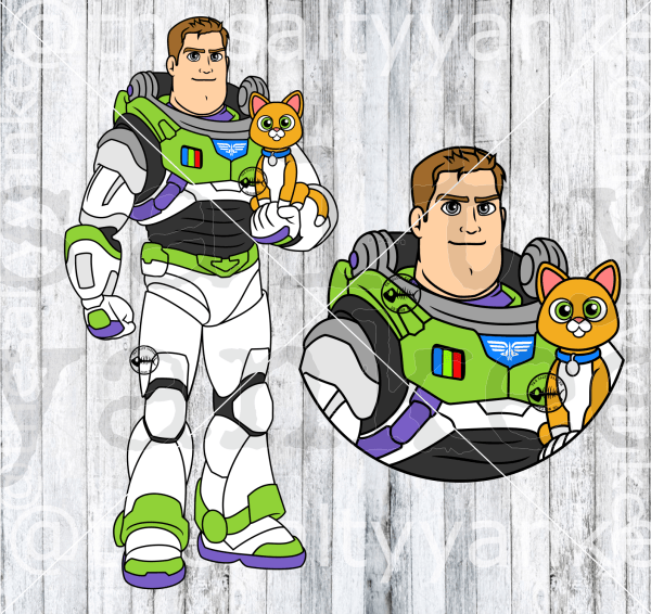 Space Man With Robot Cat Layered Svg And Png File Download Downloads