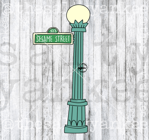 Street Sign Lamp Post Svg And Png File Download Downloads