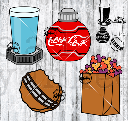 Theme Park Snack Bundle Svg And Png File Download Downloads