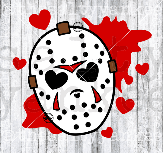 Valentines Day Horror Mask SVG and PNG File Download – The Salty Yankee