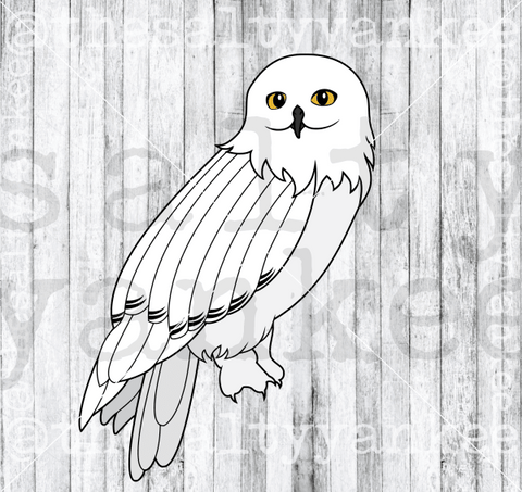 White Perched Owl Svg And Png File Download Downloads