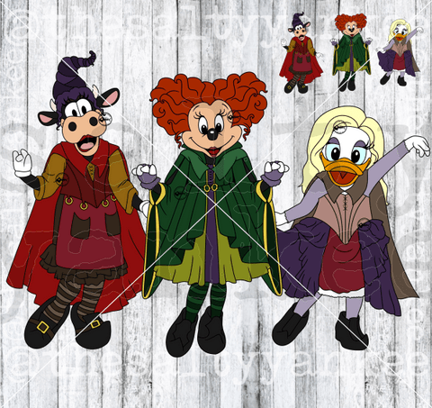 Witch Sisters Bundle Svg And Png File Download Downloads