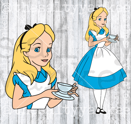 Wonderland Girl Svg And Png File Download Downloads
