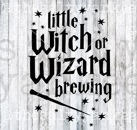 Little Witch or Wizard Brewing Maternity SVG and PNG File Download